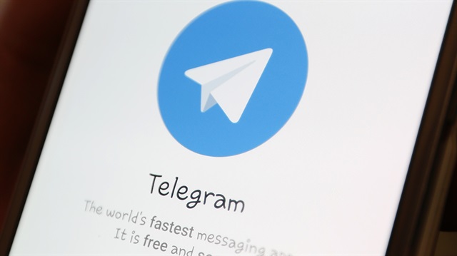 The Telegram logo is seen on a screen of a smartphone in this picture illustration taken April 13, 2018.
