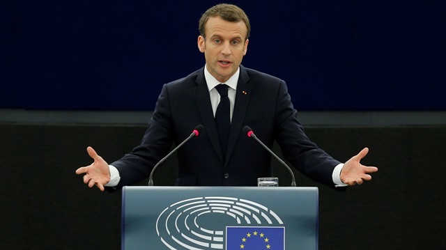 Emmanuel Macron, AP Genel Kuruluna hitap etti. 