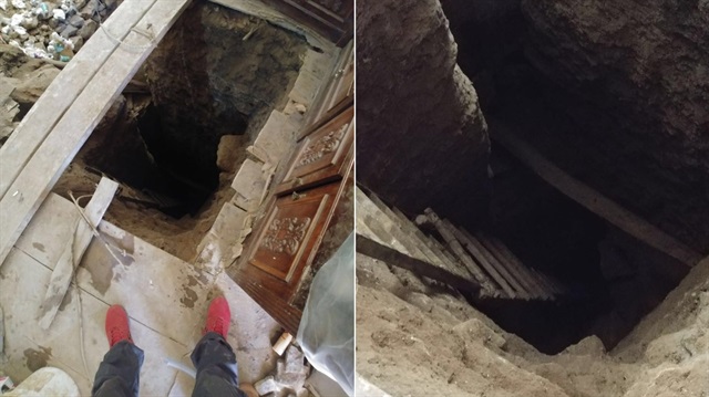 Bir evin zemininin 10, diğer evin ise 5 metre derinliğinde kazıldığı belirlendi. 