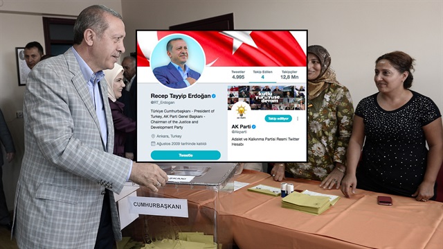 Cumhurbaşkanı Erdoğani kişisel Twitter adresinden AK Parti'nin hesabını da takip etmeye başladı.