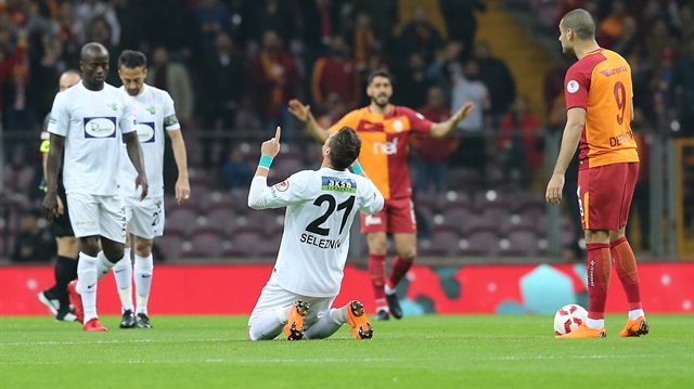 Seleznov'un Galatasaray maçındaki gol sevinci. 
