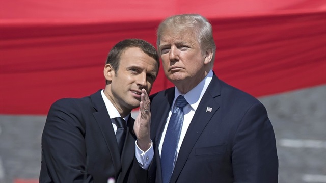 U.S. President Donald Trump and French President Emmanuel Macron 