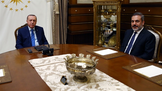 Cumhurbaşkanı Erdoğan, Hakan Fidan'ı kabul etti