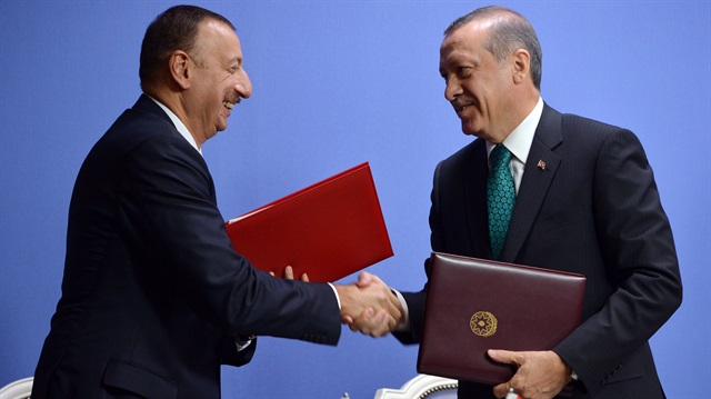 Recep Tayyip Erdoğan ile İlham Aliyev