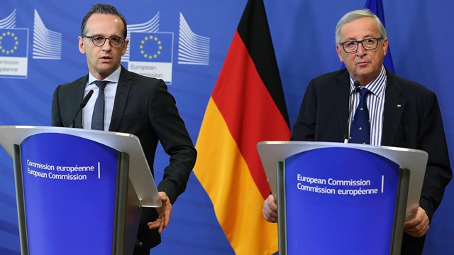 Almaya Dışişleri Bakanı Heiko Maas ve AB Komisyonu Başkanı Jean-Claude Juncker. 