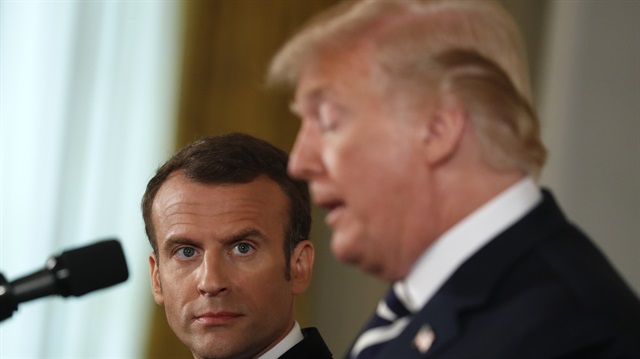 ABD Başkanı Trump, Beyaz Saray'da Fransa Cumhurbaşkanı Macron'la görüştü