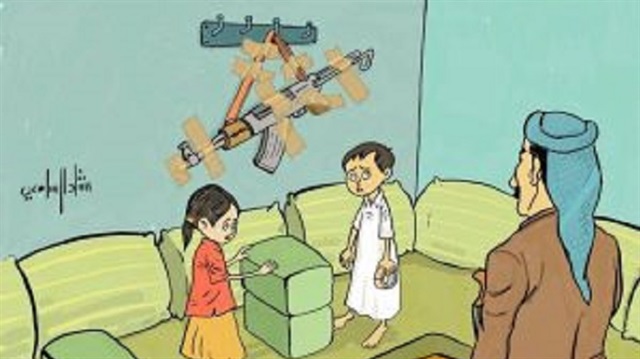 تعز اليمنية تنسى الحرب بمعرض كاريكاتير عالمي  