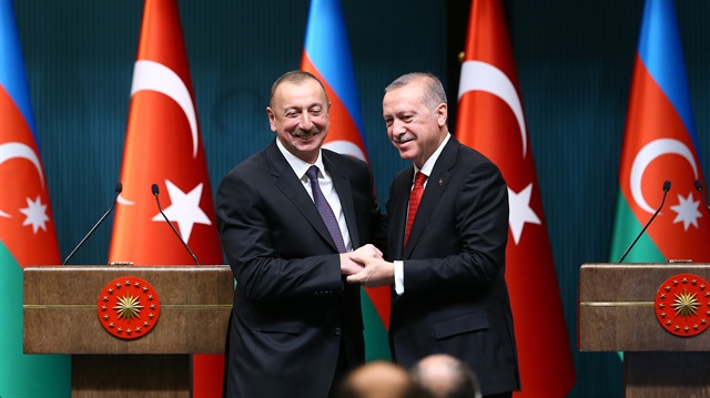 Turkish President Erdoğan and his Azerbaijani counterpart Aliyev. 
