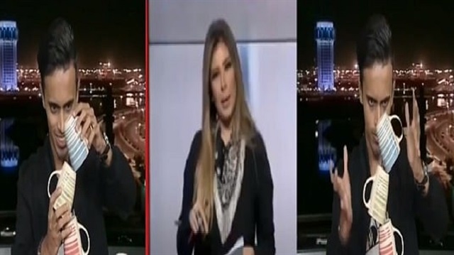 بالفيديو: يمني يتحدى التوازن وينفذ تجربة على الهواء مباشرة.. ومذيعة العربية تتلاعب بأعصابه
