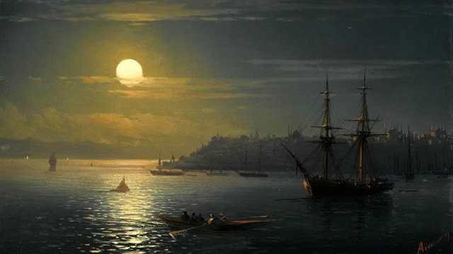 İvan Ayvazovski'nin "Ay Işığında İstanbul" adlı eseri 