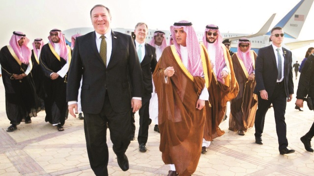 ABD Dışişleri Bakanı Mike Pompeo, Suudi mevkidaşı Adil el Cubeyr ile bir araya geldi