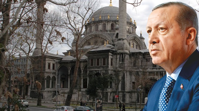 Nusretiye Camii'ndeki restorasyon çalışması tamamlandı. Cumhurbaşkanı Erdoğan, caminin açılışında konuşma yaptı.