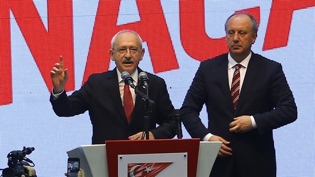 CHP Genel Başkanı Kılıçdaroğlu, partilerinin cumhurbaşkanı adayının Yalova Milletvekili Muharrem İnce olduğunu açıkladı.