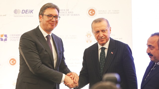 Cumhurbaşkanı Recep Tayyip Erdoğan, Sırbistan Cumhurbaşkanı Aleksandar Vucic
