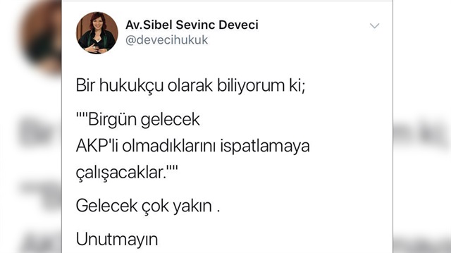 Avukat Sibel Sevinç Deveci gözaltına alındı. 