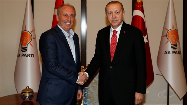 Turkish President Tayyip Erdoğan meets with Muharrem Ince