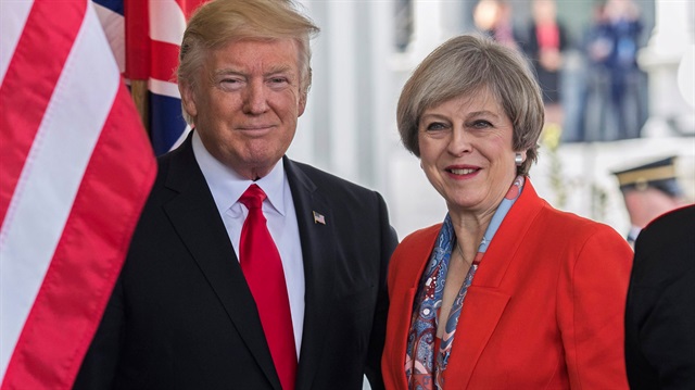 İngiltere Başbakanı Theresa May, ve ABD Başkanı Donald Trump