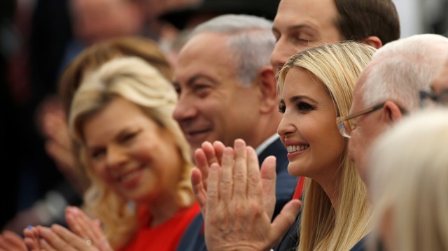 İsrail Başbakanı Binyamin Netanyahu, ABD Başkanı Donald Trump'ın kızı Ivanka, Kudüs'teki ABD Büyükelçiliği'nin açılış töreninde... 