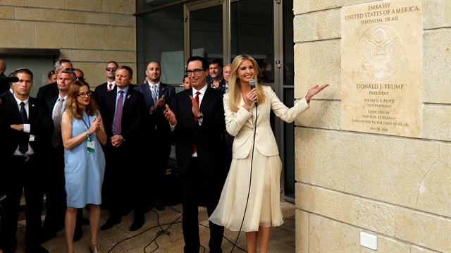 ABD Başkanı Donald Trump'ın kızı Ivanka Trump, Kudüs'teki büyükelçiliğin açılışına katıldı. 