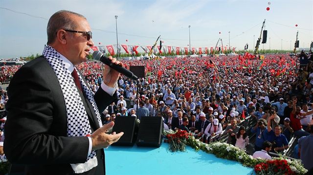 Cumhurbaşkanı Erdoğan İstanbul Yenikapı'daki Kudüs'e destek mitinginde konuştu.