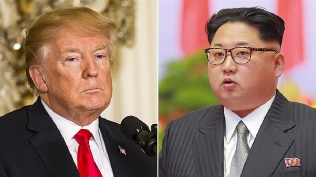 U.S. President Donald Trump (L) and North Korean leader Kim Jong Un (R).