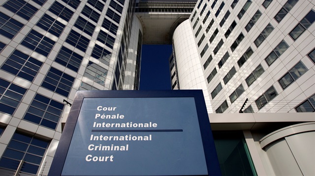 The entrance of the International Criminal Court (ICC) is seen in The Hague