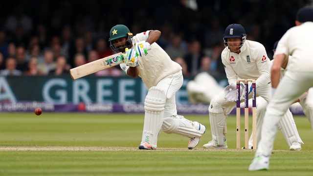 Cricket - England vs Pakistan - First Test - Lord's Cricket Ground, London, Britain - May 25, 2018 Pakistan's Asad Shafiq in action as England's Jonny Bairstow looks on.