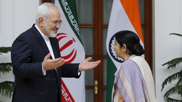 Hindistan Dışişleri Bakanı Sushma Swaraj ile İranlı mevkidaşı Cevad Zarif