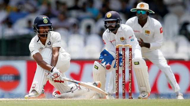 Cricket - Sri Lanka v India - Second Test Match - Colombo, Sri Lanka - August 4, 2017 - India's Wriddhiman Saha plays a shot. 