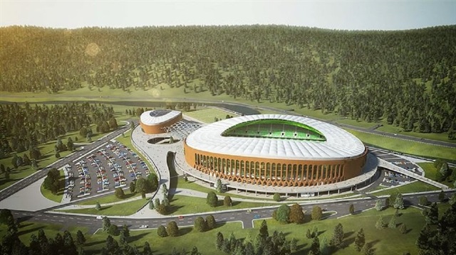 Çotanak Stadı'nın tasarlanan görüntüsü.