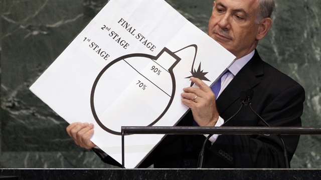 İsrail Başbakanı Binyamin Netanyahu, Birleşmiş Milletler'de İran'la ilgili bazı belgeler göstermişti. 