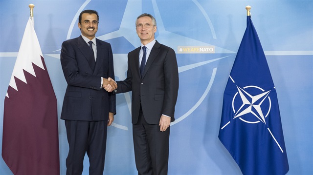 Katar Emiri El Sani ve NATO Genel Sekreteri Stoltenberg