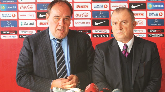 TFF Başkanı Yıldırım Demirören, Galatasaray teknik direktörü Fatih Terim