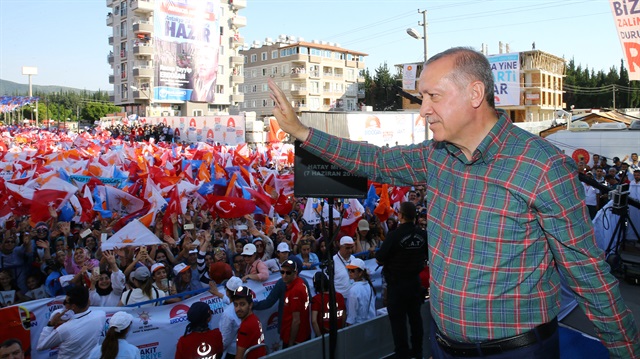 ​Cumhurbaşkanı Erdoğan, AK Parti Hatay mitinginde vatandaşlara hitap etti.