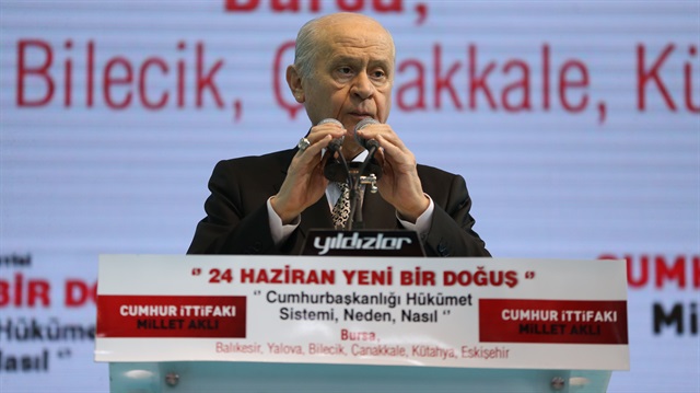 MHP lideri Devlet Bahçeli.