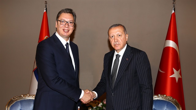 Cumhurbaşkanı Recep Tayyip Erdoğan, Sırbistan Cumhurbaşkanı Aleksandar Vucic ile bir araya geldi