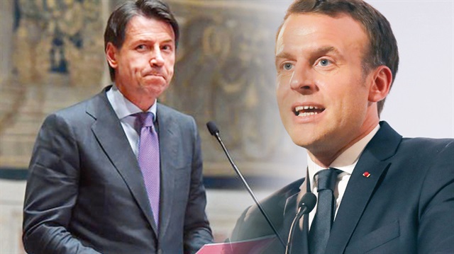 İtalya’nın aşırı sağcı Başbakanı Conte - Fransa Cumhurbaşkanı Emmanuel Macron