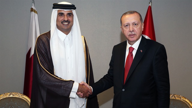 Katar Emiri Al Sani-Cumhurbaşkanı Erdoğan