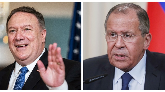 Russian Foreign Minister Sergei Lavrov and U.S. Secretary of State Mike Pompeo spoke by telephone on Monday and discussed Syria and problems of the Korean peninsula