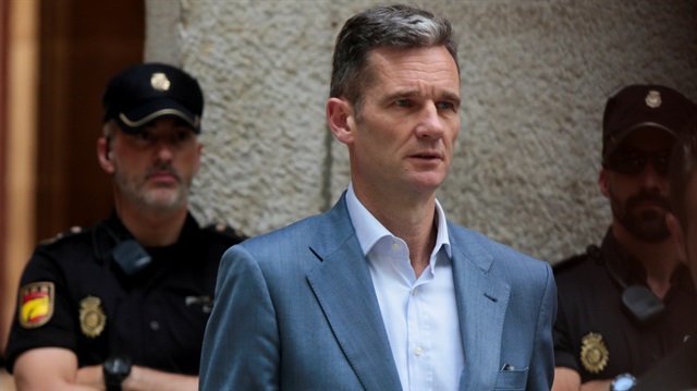 File Photo: Inaki Urdangarin, Spain's King Felipe's brother-in-law, leaves court after picking up his prison sentence notification in Palma de Mallorca