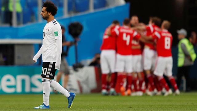 Muhammed Salah, Dünya Kupası'ndaki ilk golünü Rusya'ya attı ancak takımı Mısır, 3-1 kaybetti.