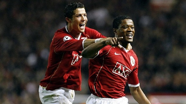 Ronaldo ile Evra, Manchester United'da birlikte forma giymişlerdi.