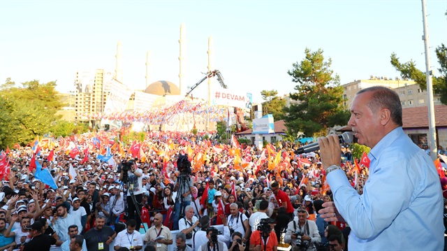 Cumhurbaşkanı Erdoğan, Mardin mitinginde halka hitap etti.