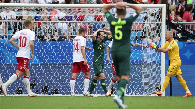 Avustralya, Danimarka maçında galibiyeti kaçıran taraf oldu. 