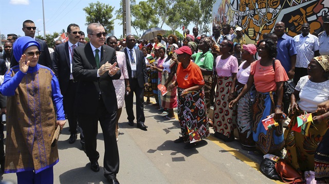 President Recep Tayyip Erdoğan and First Lady Emine Erdoğan during their most recent visit the African continent. 
