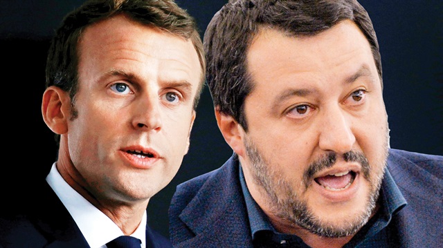 Fransa Cumhurbaşkanı Macron - İtalya Başbakan Yardımcısı ve İçişleri Bakanı Matteo Salvini