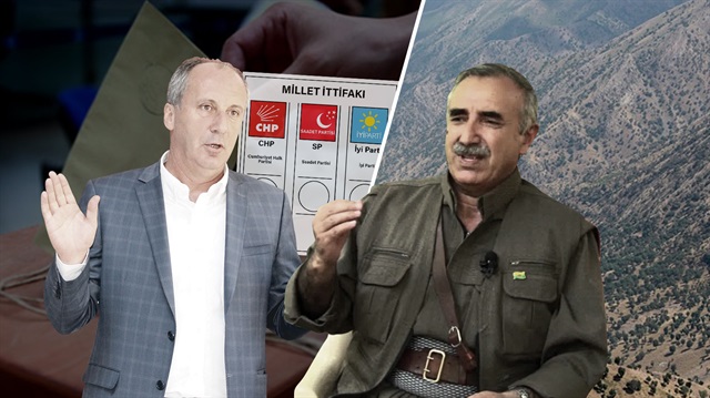 CHP'nin Cumhurbaşkanı adayı Muharrem İnce ve PKK'nın elebaşlarından Murat Karayılan