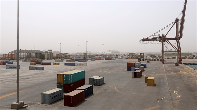 A view of the Red Sea port of Hodeidah, Yemen.