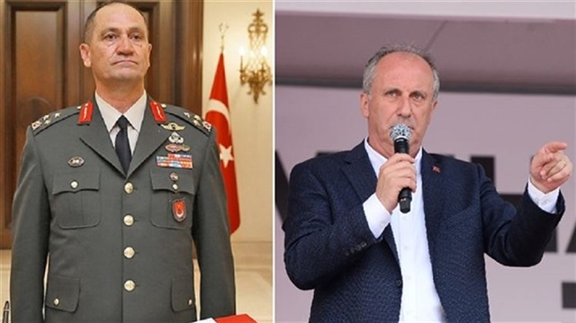 Korgeneral Metin Temel ve apoletlerini sökmekle tehdit eden CHP'nin cumhurbaşkanı adayı İnce