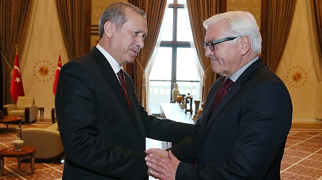Cumhurbaşkanı Recep Tayyip Erdoğan ile Almanya Cumhurbaşkanı Steinmeier